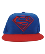 Superman Snapback Hat Six Flags Baseball Cap Dc Comics Red And Blue Adju... - £10.97 GBP