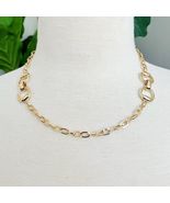 Double Equestrian Horse Bit Chain Necklace Gold - $360.31 MXN