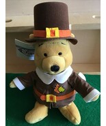 Disney Store Pilgrim Winnie the Pooh 8&quot; Mini Bean Bag Plush Thanksgiving - $13.67 CAD
