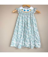 Lil Cactus Smocked Sundress Girl’s 5 Dress Blue Birds Floral Resort Part... - £29.51 GBP