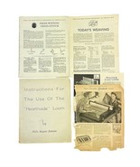 Vintage 1940&#39;s Weaving Cross Stitch Instructions Womans Day Hearthside Loom - $8.55
