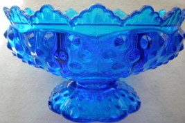 Fenton Multi Candle Holder Hobnail Blue Glass - £27.32 GBP