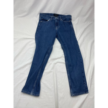 Pacsun Womens Tapered Jeans Blue Solid Pockets Medium Wash High Rise Den... - $18.80