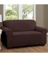 Fernwood Double Diamond Stretch Loveseat Slipcover Chocolate - €69,63 EUR