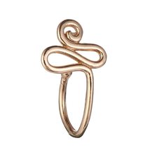 Gold Color Fake Pierced Jewelry Wire Spiral Style No Piercing Fake Nose Ring Fak - £7.77 GBP