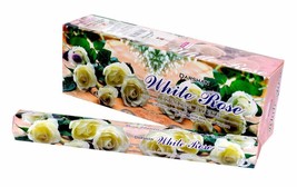 Darshan White Rose Incense Sticks Fragrance AGARBATTI 6 Pack Of 20 Sticks - £14.68 GBP