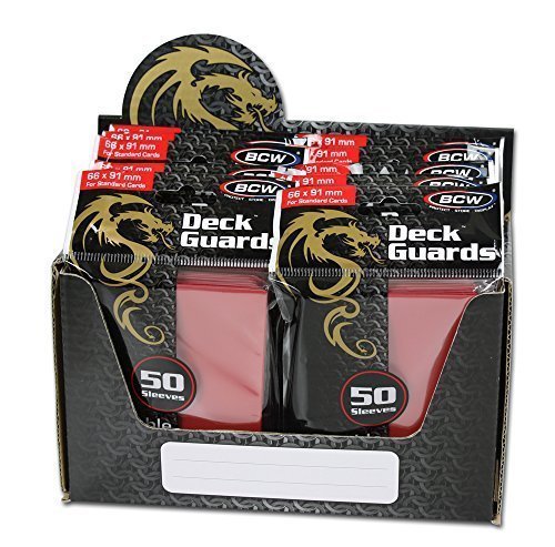 1 Box BCW Premium Red Double Matte Deck Guard Sleeves for Collectable Gaming Car