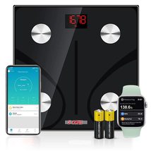 5 Core Digital Bathroom Scale for Body Weight Fat Smart Bluetooth w/ Bat... - £12.54 GBP