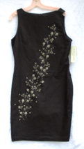 EVAN PICONE $89 NEW Asian Oriental Floral Embroidery Silk Sleeveless Dre... - £33.70 GBP