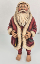 VINTAGE HAND CARVED CRATE PROSPECTS WOOD WOODEN SANTA SIGNED ANN 1ST EDI... - $148.49