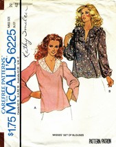 Misses' SET of BLOUSES Vintage 1978 McCall's Pattern 6225 Size 20 - £15.98 GBP