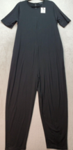 Hatch Jumpsuit Womens XL Black Rayon Maternity Short Sleeve Back Zip NWT... - £94.26 GBP