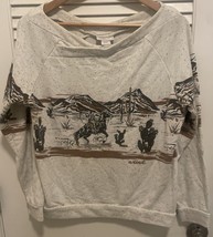Ariat Women’s Southwestern Cowboy Horse Sweatshirt Sweater Size M - £28.18 GBP
