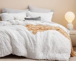 Boho Comforter Set Full - White Tufted Shabby Chic Bedding Comforter Set... - £68.72 GBP