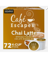 Cafe Escapes Chai Latte, Keurig K-Cup Pod, 72 Count - $434.42 MXN