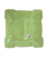 Mid-Century Ceramic Ashtray, California Pottery, Lime Green and Faux Bois - £119.02 GBP