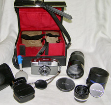 Vintage Lot Of 6- Camera Equipment= Olympus PEN-EE 35mm Film Camera+Accessories - £155.80 GBP
