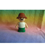 Vtg Little People Man / Farmer Moveable Arms Green Pants White Shirt Bro... - $2.96