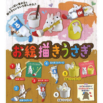 Oekaki Rabbit Drawing Rabbit Mini Figures Paint Brush Paint Tube Washer ... - $9.99