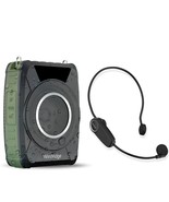 Bluetooth 5.0 Voice Amplifier With Wireless Mic Headset, Waterproof Pers... - £133.12 GBP