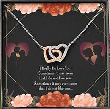 Future Wife Fiance Gift Really Love You English Inseparable Love Pendant 18k Ros - £43.32 GBP