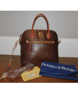 Dooney &amp; Bourke Large Domed Satchel Lizard Emb Chestnut Leather Crossbod... - £125.86 GBP