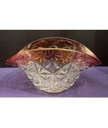 Tiffin Franciscan Williamsburg Pressed Ruby Flashed Pattern Folded Foote... - $9.85