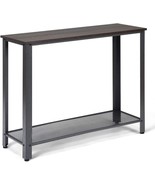 Nightcore 2 Tier Console, Occasional Sofa Metal Frame &amp; Wooden Top &amp;, Si... - £54.14 GBP