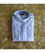 Hackett London Slim Fit Linen Striped Shirt SIZE XL WORLDWIDE SHIPPING - £70.08 GBP
