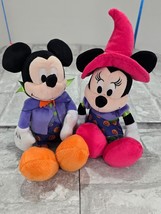 Disney Halloween Mickey Minnie Mouse Dracula Vampire Witch 10&quot; Plush Toy... - $19.99