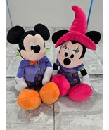 Disney Halloween Mickey Minnie Mouse Dracula Vampire Witch 10&quot; Plush Toy... - $27.39 CAD