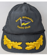 Vintage South Milwaukee Yacht Club Captain Hat Baseball Cap Nylon Rope W... - $23.77