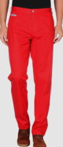 Simbols Red Men&#39;s Cotton Pants Trousers Size US 40 EU 56 - £51.30 GBP