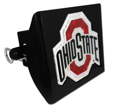 Ohio State Osu Reflective Decal Black On Plastic Usa Made Trailer Hitch Cover - £51.95 GBP