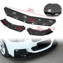 V2 Carbon Look Front Bumper Protector Body Splitter Spoiler Lip 3PCS Universal - £39.39 GBP