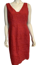 Tory Burch Women&#39;s Sleeveless Lace Cameron Dress Coral Size 12 - £68.32 GBP