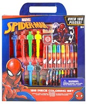 Karacter Corner Marvel Spiderman 100pc Coloring Set in Box - £7.27 GBP