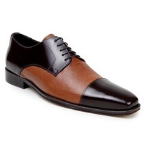 Belvedere Studio Alexander Genuine Italian Deerskin Derby Brown / Tan image 13