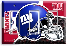 New York Giants Football Team 3 Gfi Light Switch Wall Plate Man Cave Sport Decor - £15.97 GBP