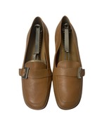 Enzo Angiolini Size 9.5 Camel Leather Buckle Loafer - £13.71 GBP