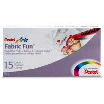 NEW Pentel Arts 15-Pack Fabric Fun Pastel Dye Sticks Assorted Colors PTS-15 - £6.61 GBP
