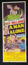 A Man Alone Insert Movie Poster 1955 Ray Miland - £100.49 GBP