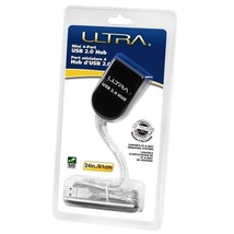 Ultra ULT40280 Mini Travel USB Hub - 4-Port, USB 2.0, 2ft Cable - £7.77 GBP