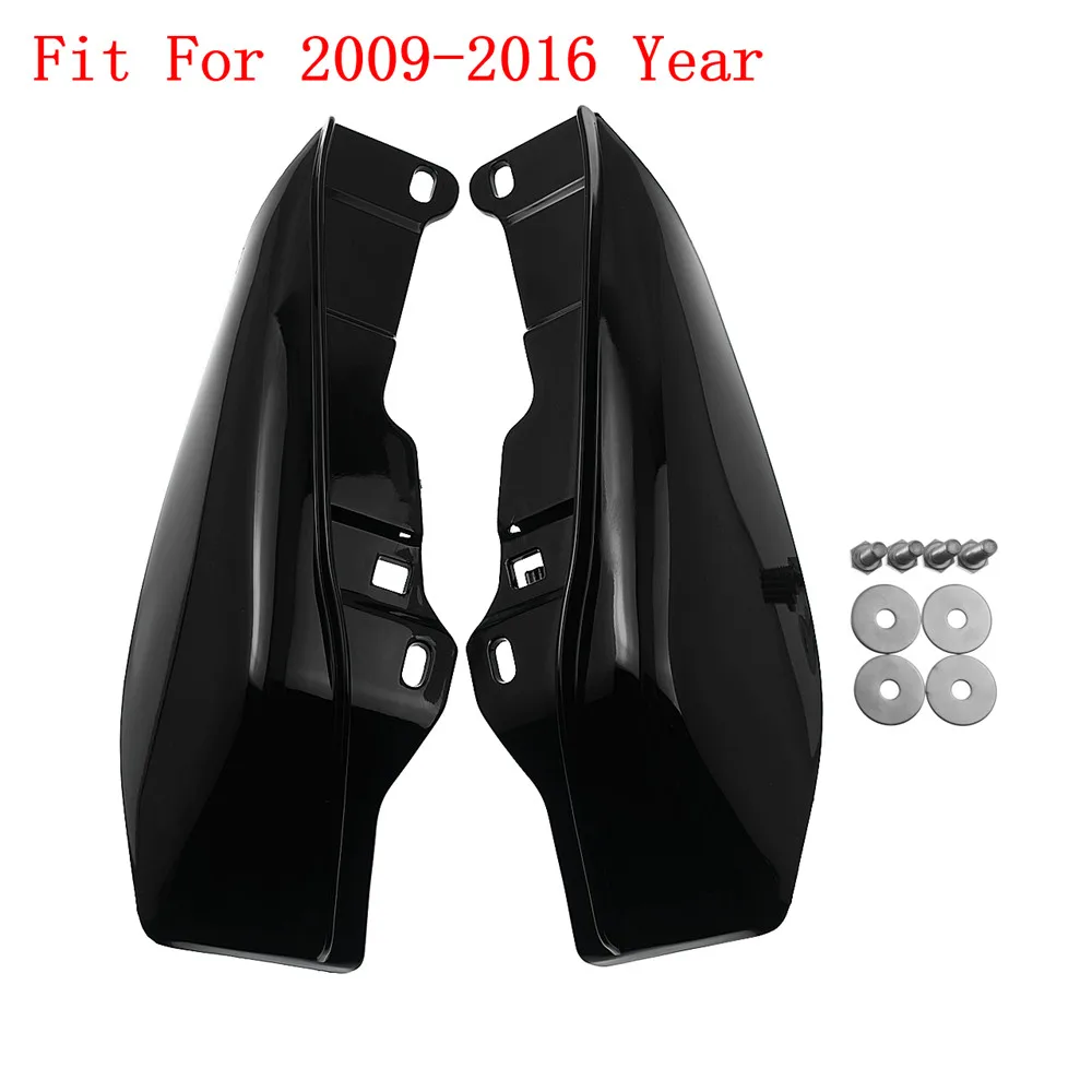 Motorcycle Mid-Fe Air Deflector Heat Shield Black/Chrome Trim Cover  Harley Tour - £151.37 GBP