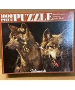 Tidemark Puzzle Blood Brothers by Julie Bell  Wild Wolves 1000 Piece Jig... - $12.61