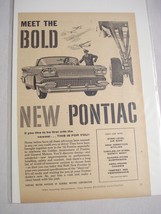 1958 Pontiac Ad Meet The Bold New Pontiac - £6.26 GBP