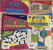 Mixed Lot of (4) Kappa Blue Ribbon Lot&#39;s Of Easy Crosswords Puzzle Books Crosswo - £18.16 GBP