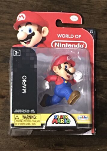World of Nintendo Super Mario 2-1/2 Inch Figure Running MARIO w/ Base Year 2016 - $14.84