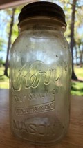 Vintage 1930&#39;s Kerr &quot;Self Sealing&quot; 1 Qt Mason Jar with Lid - $28.61