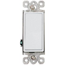 3 Way Decora Rocker Switch with Grounding 15A 120/277V White - £2.29 GBP